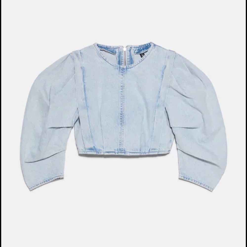 Zara Denim Voluminous top XS